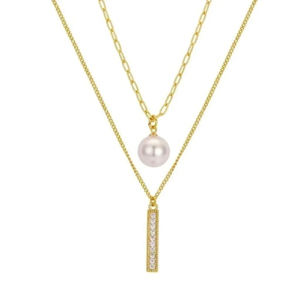 Simona Gold Pearl Layer Necklaces - Picture 1 of 1